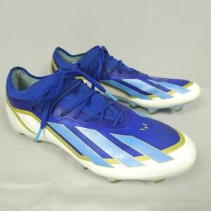 Adidas X Crazyfast Messi Elite FG Soccer Cleats Men 10.5 Blue White Gold Low